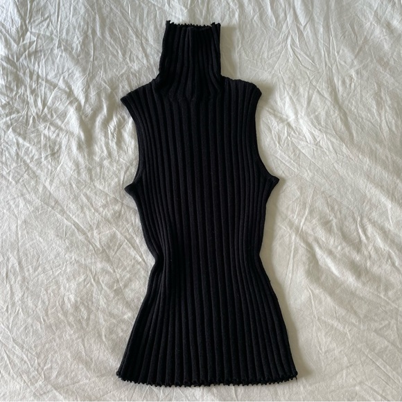 Lerros Tops - Ribbed Black Turtleneck Top